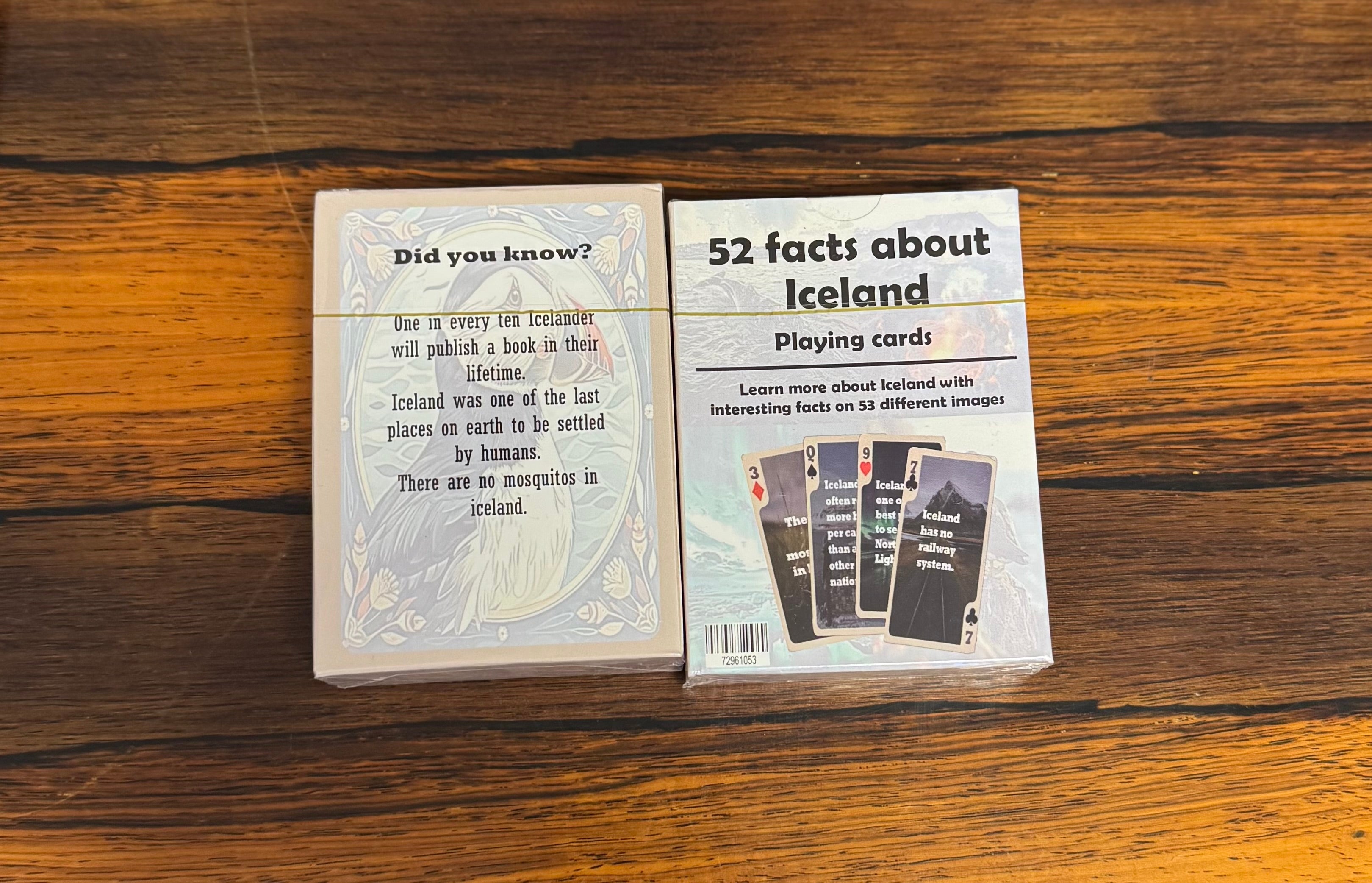 Playing cards Fact about Iceland Playing cards Fact about Iceland